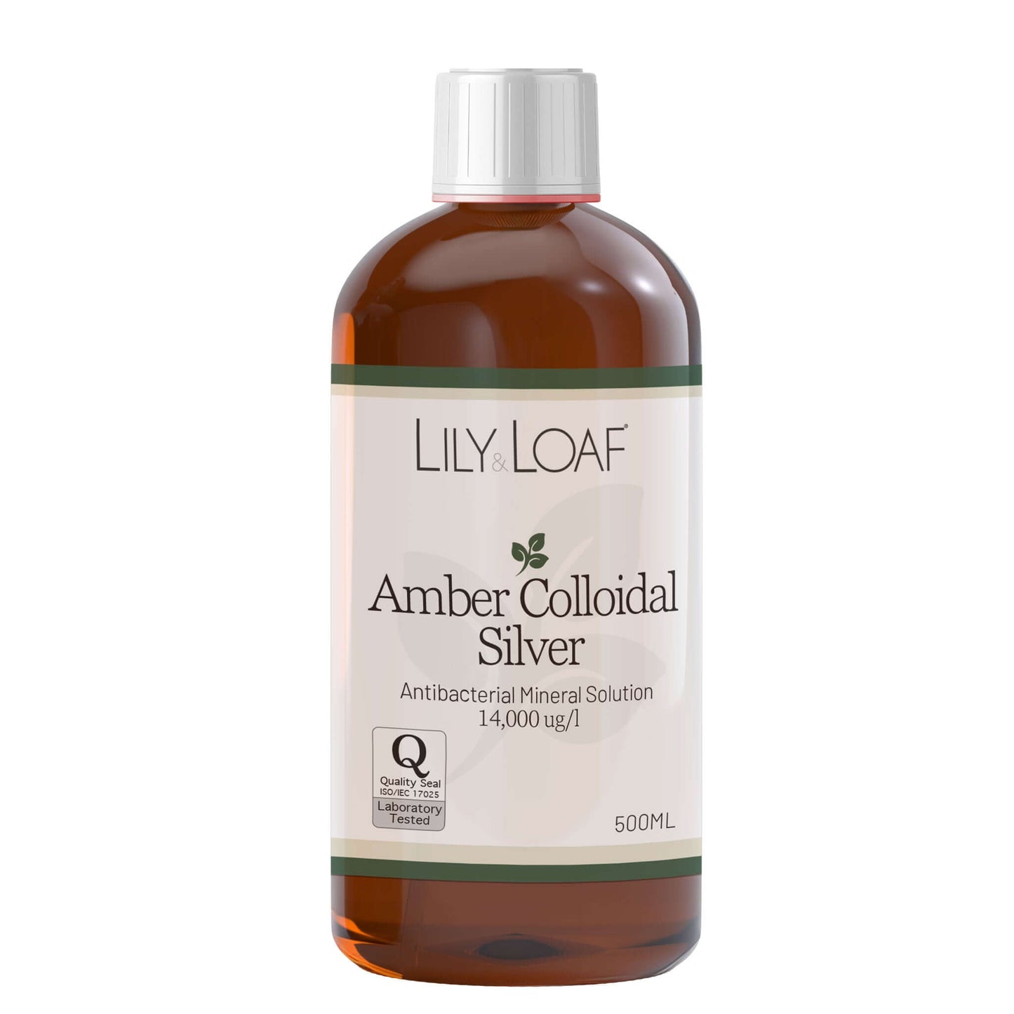 Lily & Loaf Amber Colloidal Silver 500ml - Front
