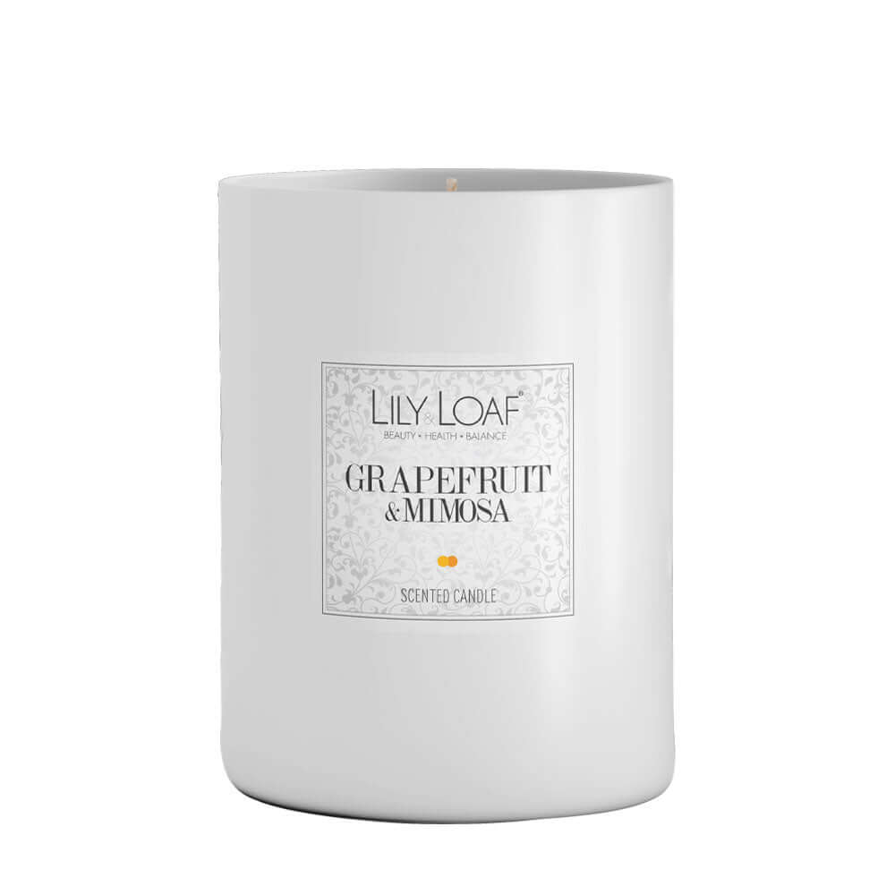 Grapefruit and Mimosa Soy Wax Candle front