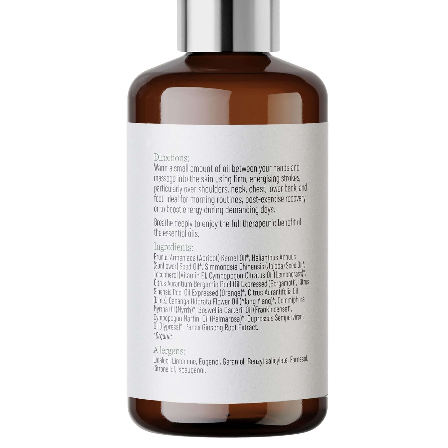 Energising Massage Oil