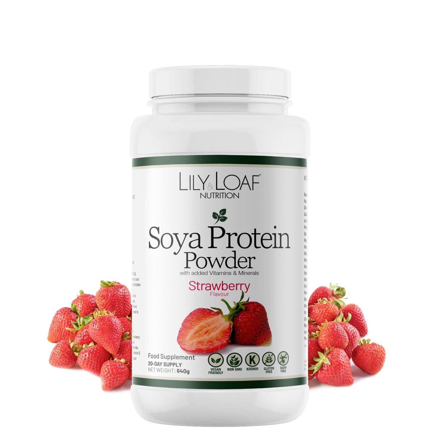 Lily & Loaf Soya Protein+ Strawberry Flavour - Front