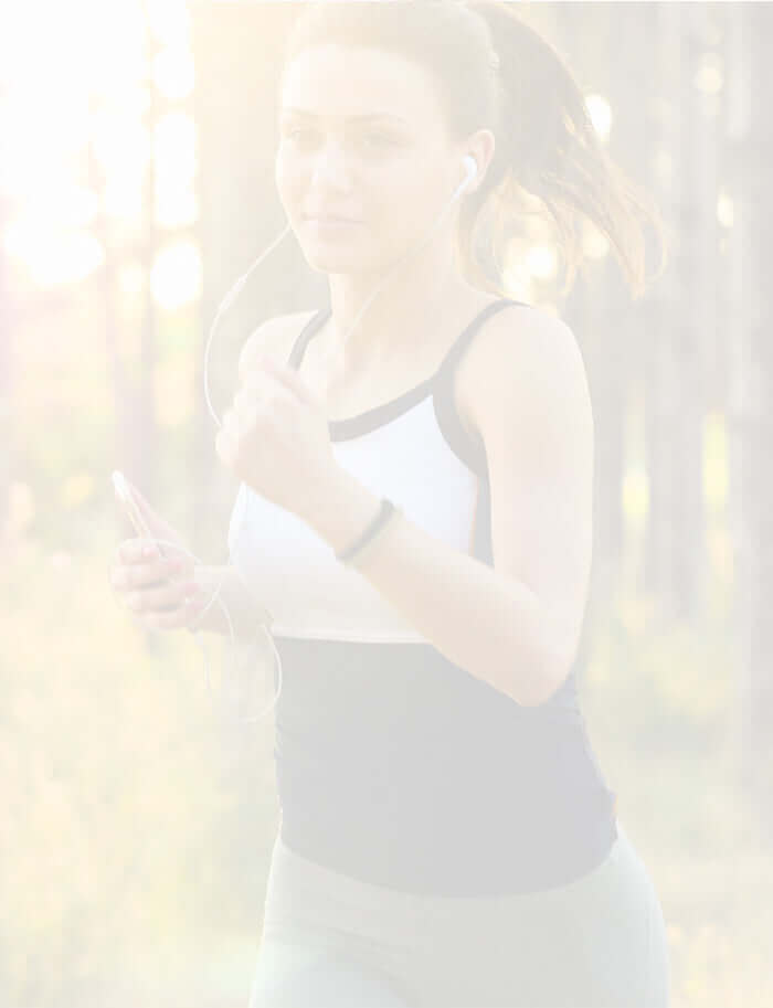 lady jogging listening to music