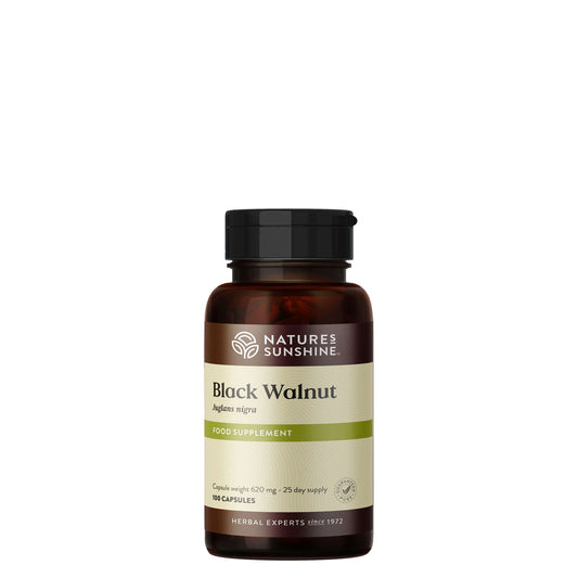 Nature's Sunshine Black Walnut capsules front view