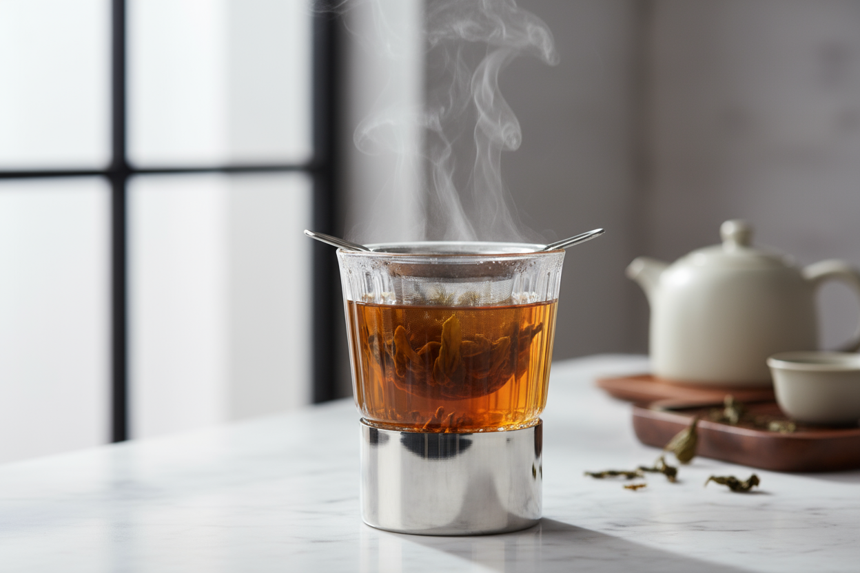 Premium Loose Leaf Tea in a Strainer or Cup