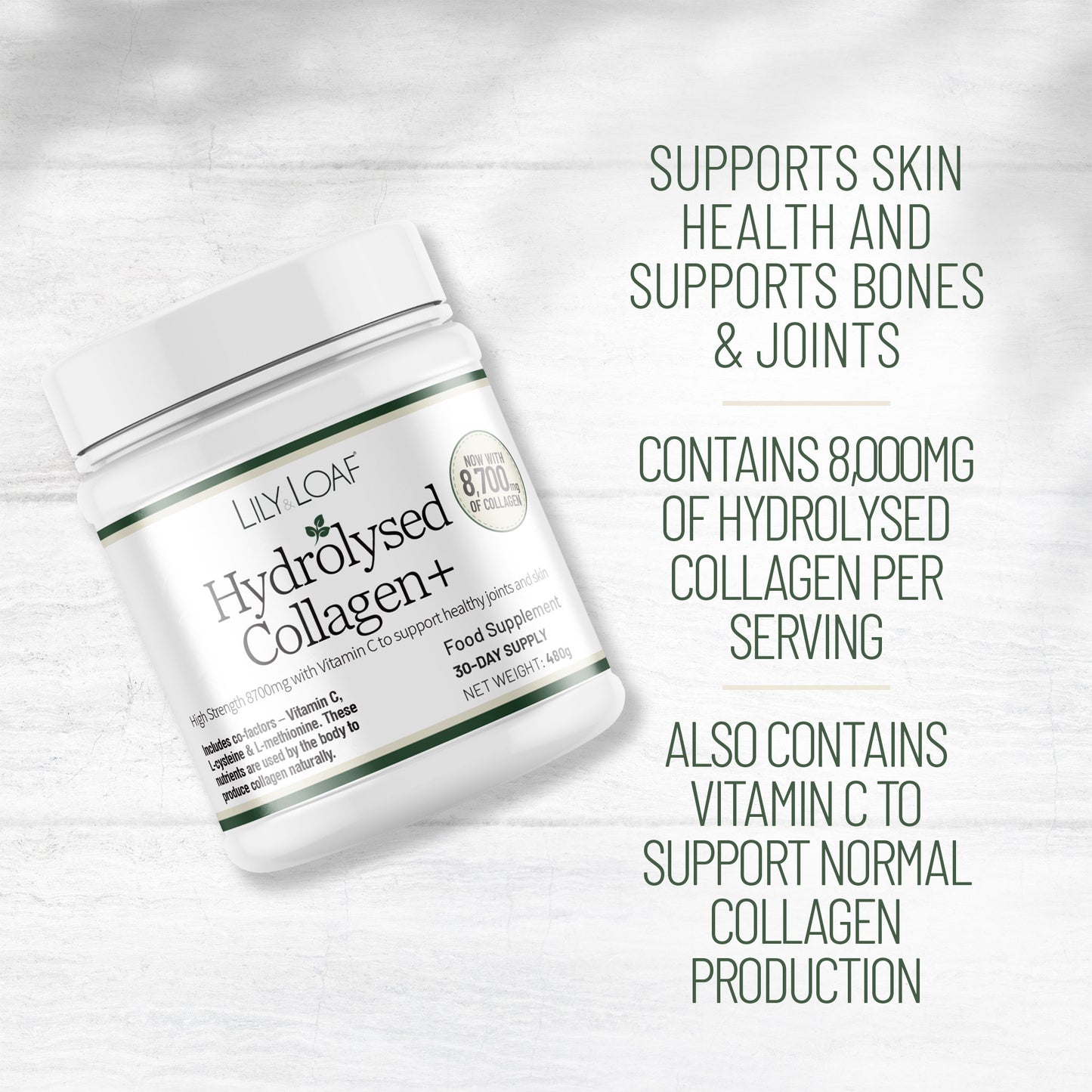 Hydrolysed Collagen + 8,700mg (High Strength)