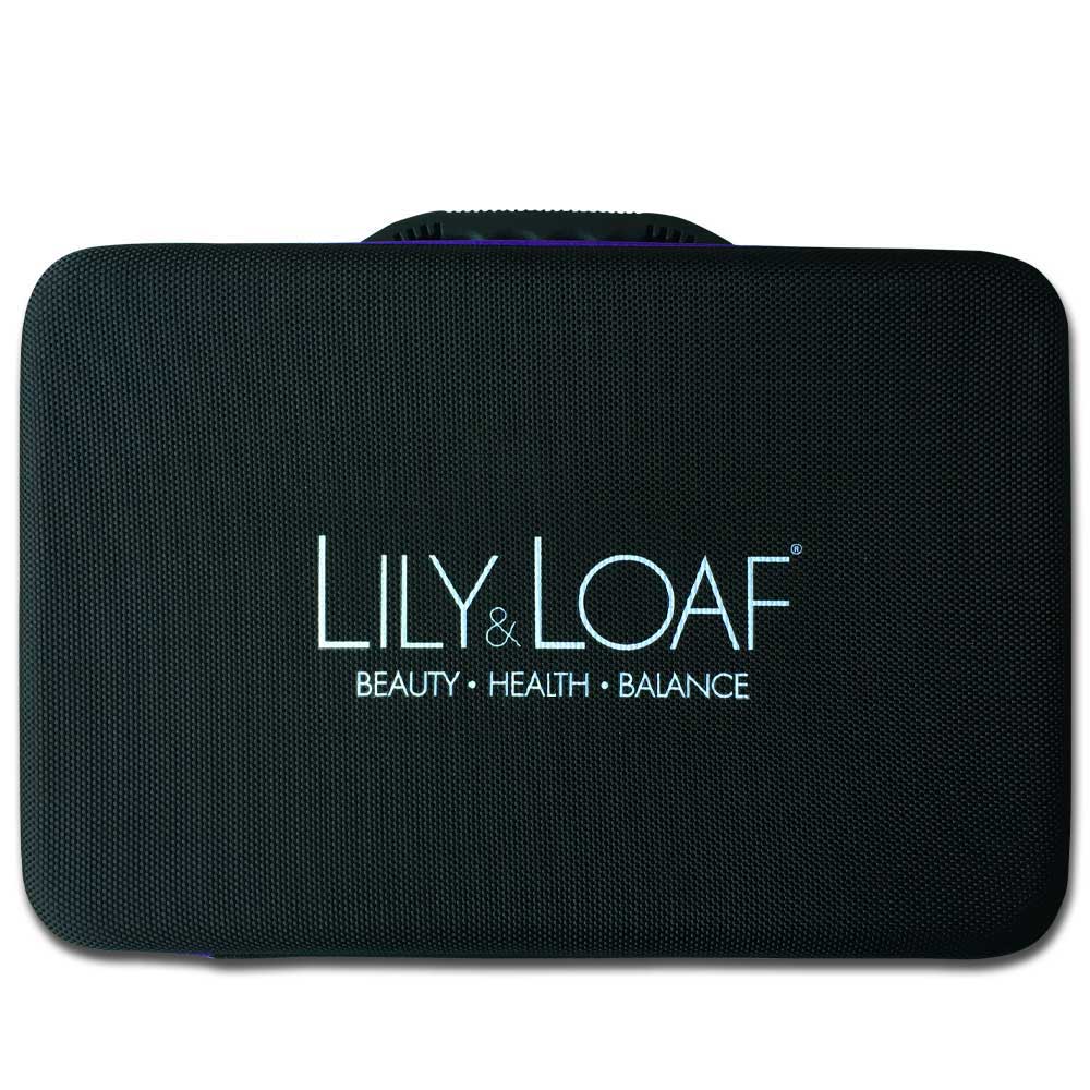 Kinesiology kit case with Lily & Loaf logo and tagline Beauty Health Balance on the front.