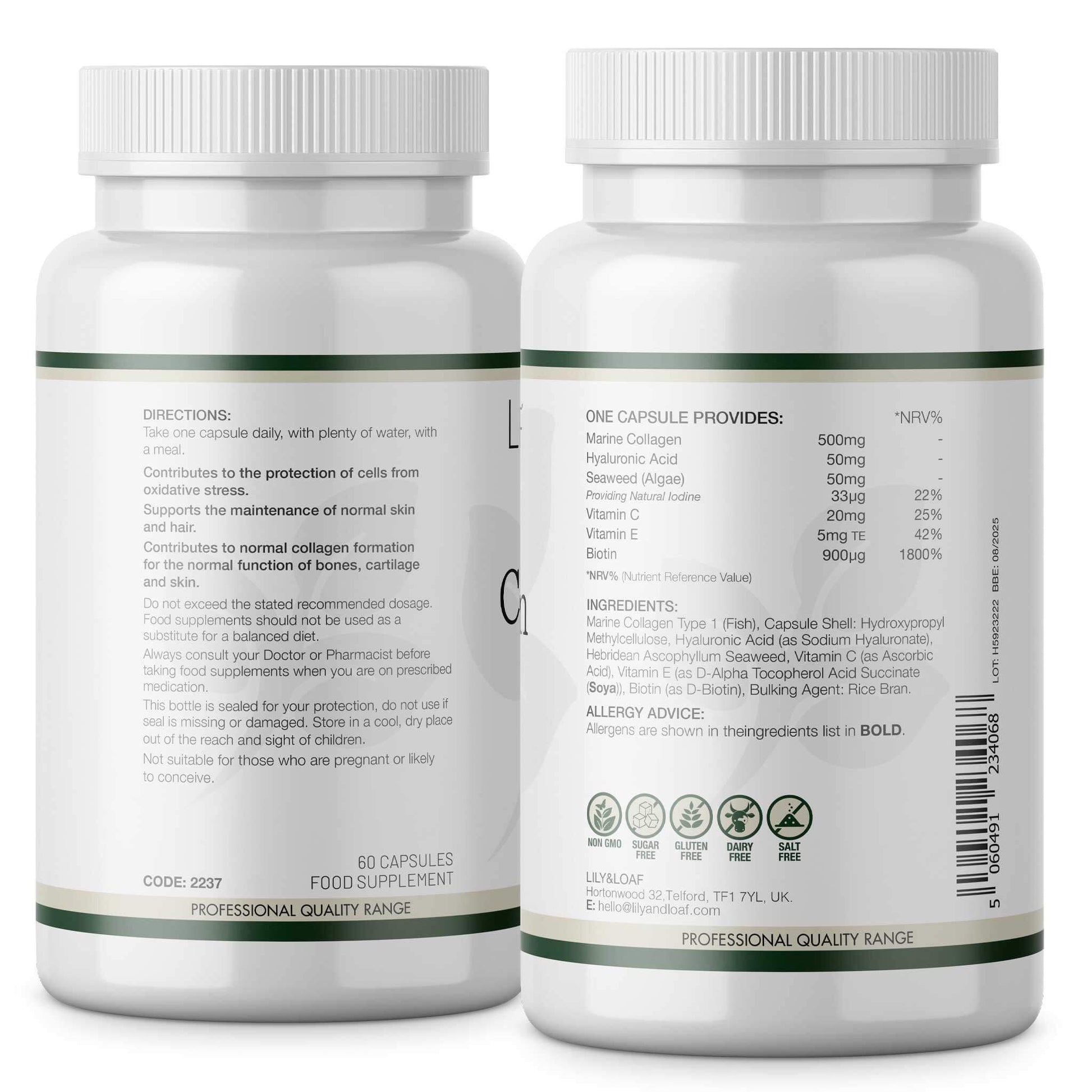 Collagen Plus label information