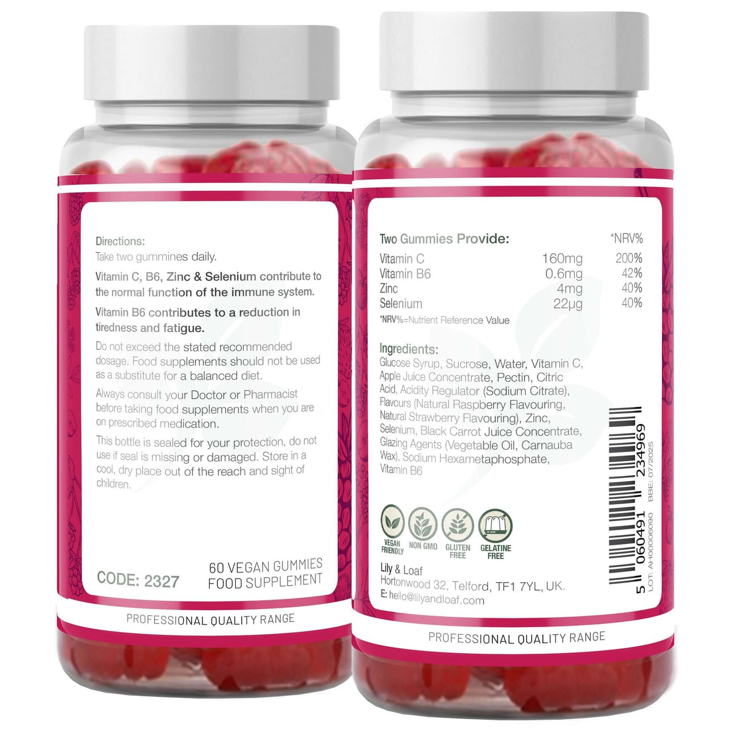 Raspberry Immunity Gummies