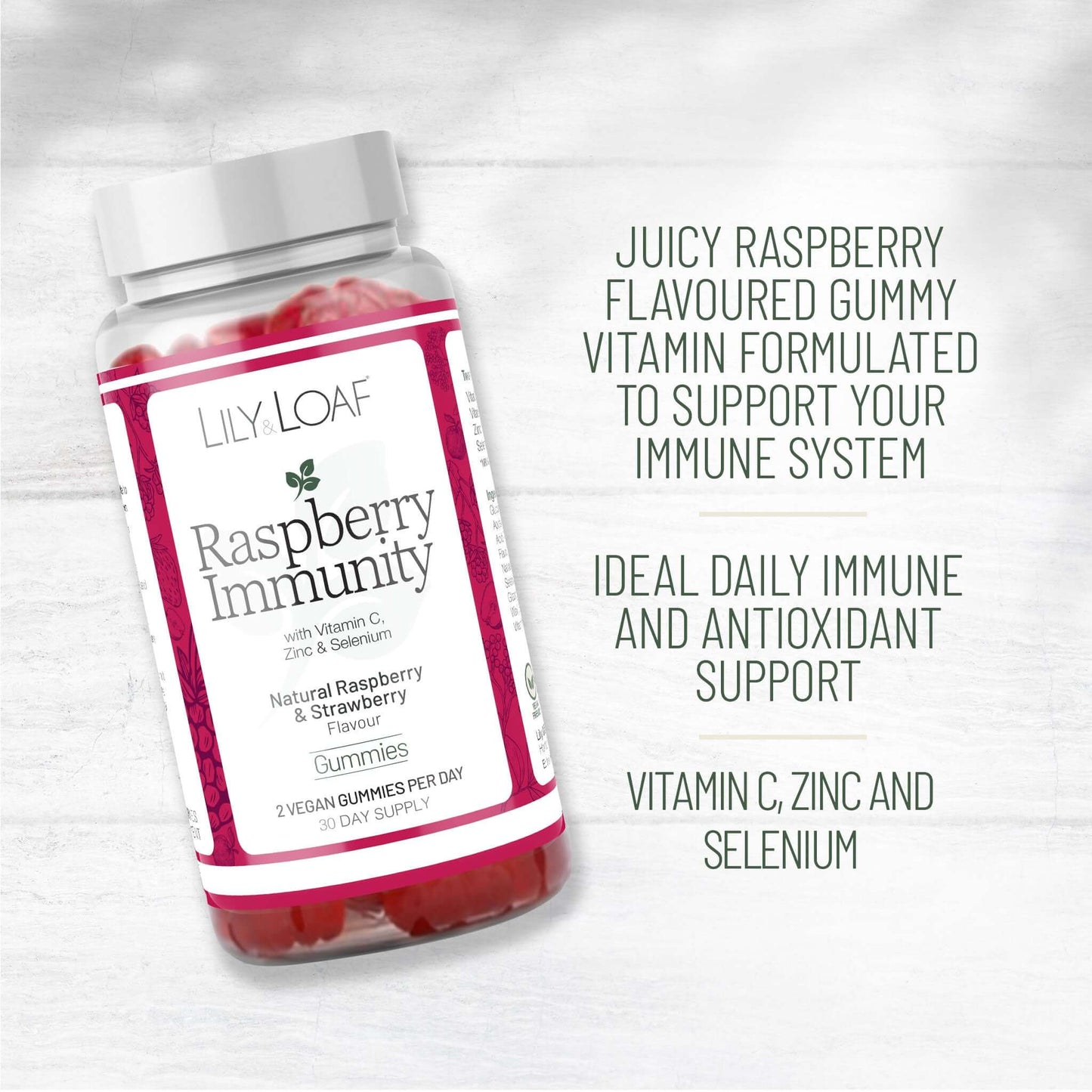 Raspberry Immunity Gummies