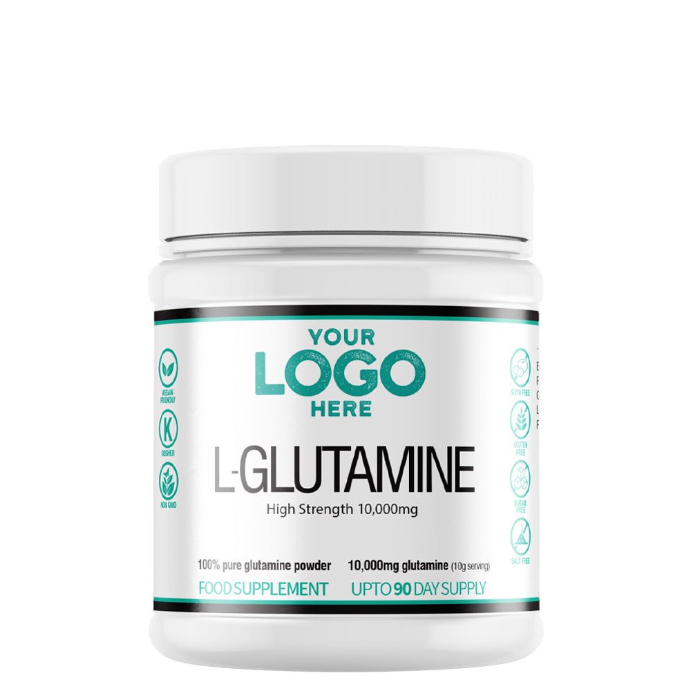 Private Label L-Glutamine 10,000mg - Front
