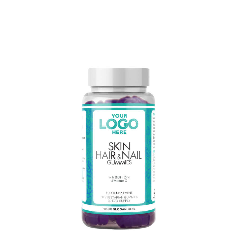 Private Label Skin, Hair & Nail Gummies - Front