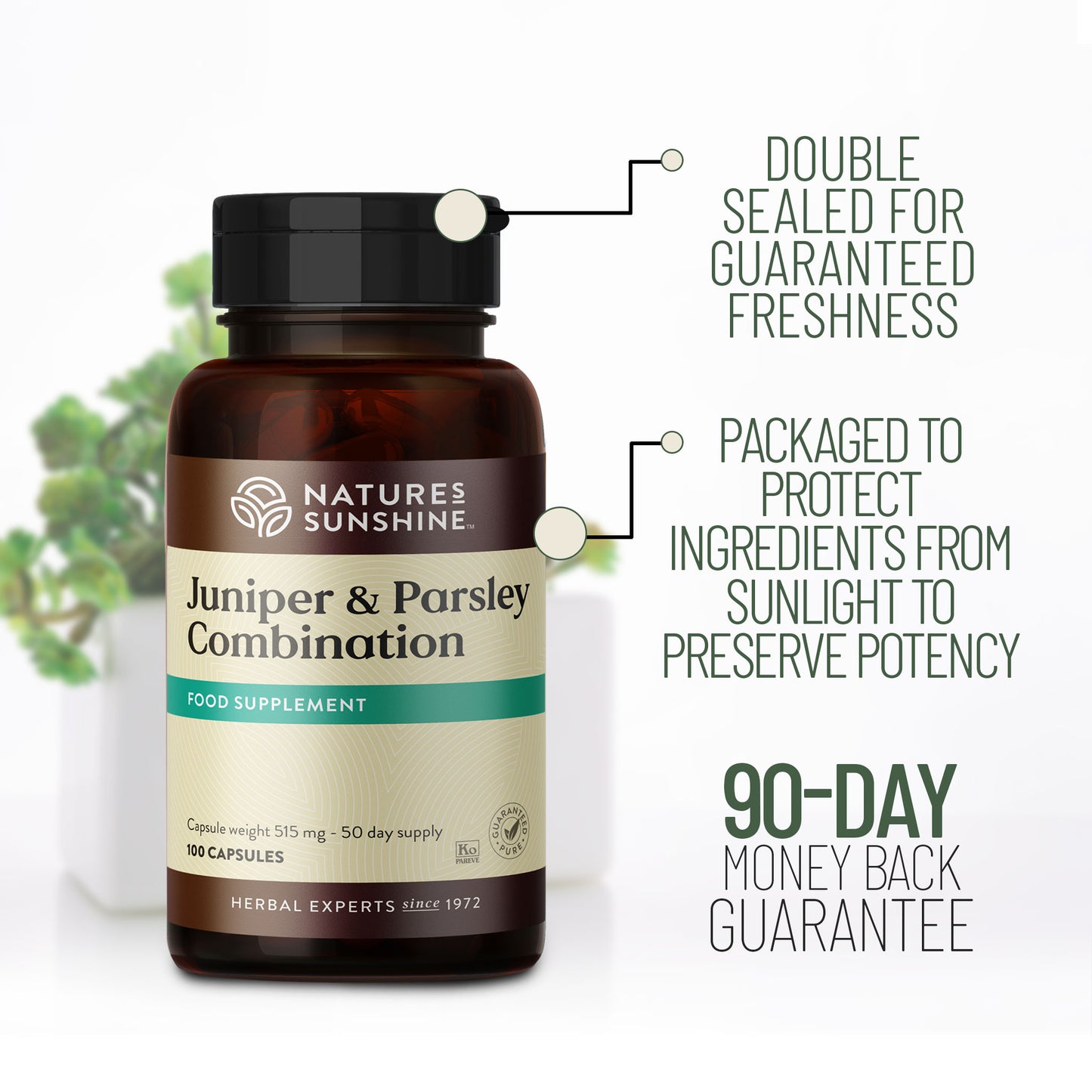 Nature’s Sunshine - Juniper and Parsley Combination (100 Capsules) - Capsule