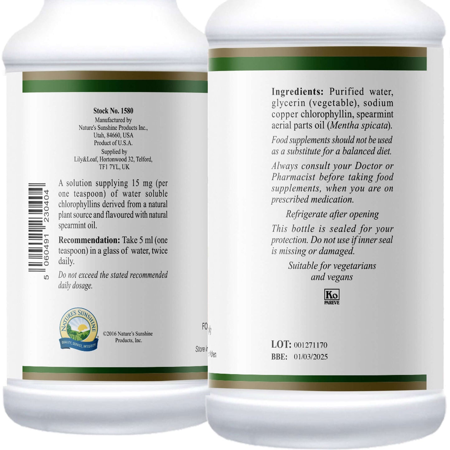 Nature’s Sunshine - Liquid Chlorophyll (476ml) - Liquid