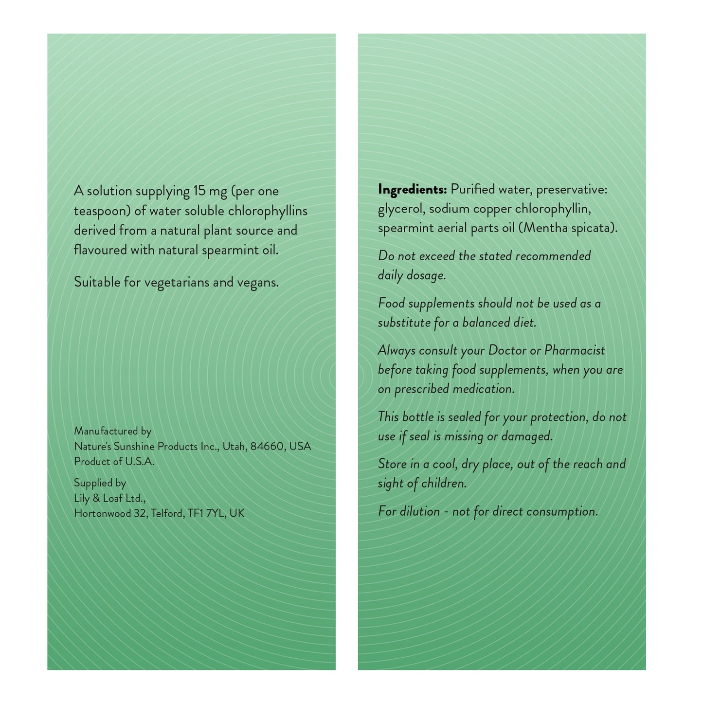 Nature’s Sunshine - Liquid Chlorophyll (476ml) - Liquid
