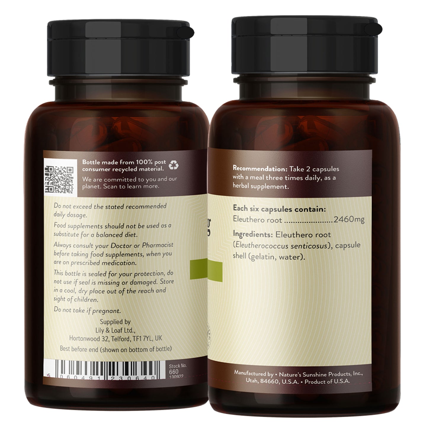 Natures Sunshine - Siberian Ginseng (100 Capsules) - Capsule