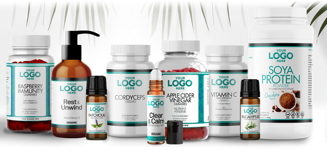A selection of private labelling products