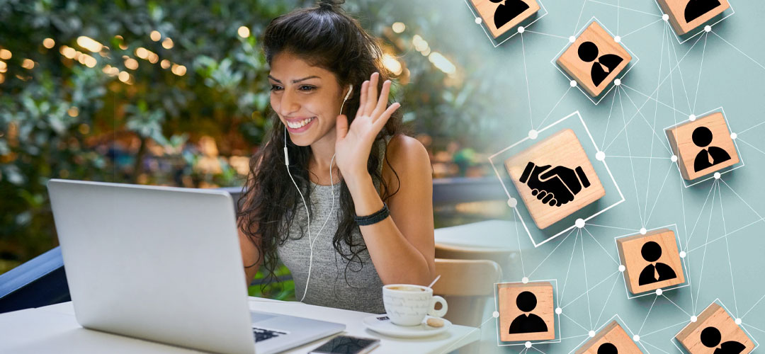 lady sharing blogs and her articles