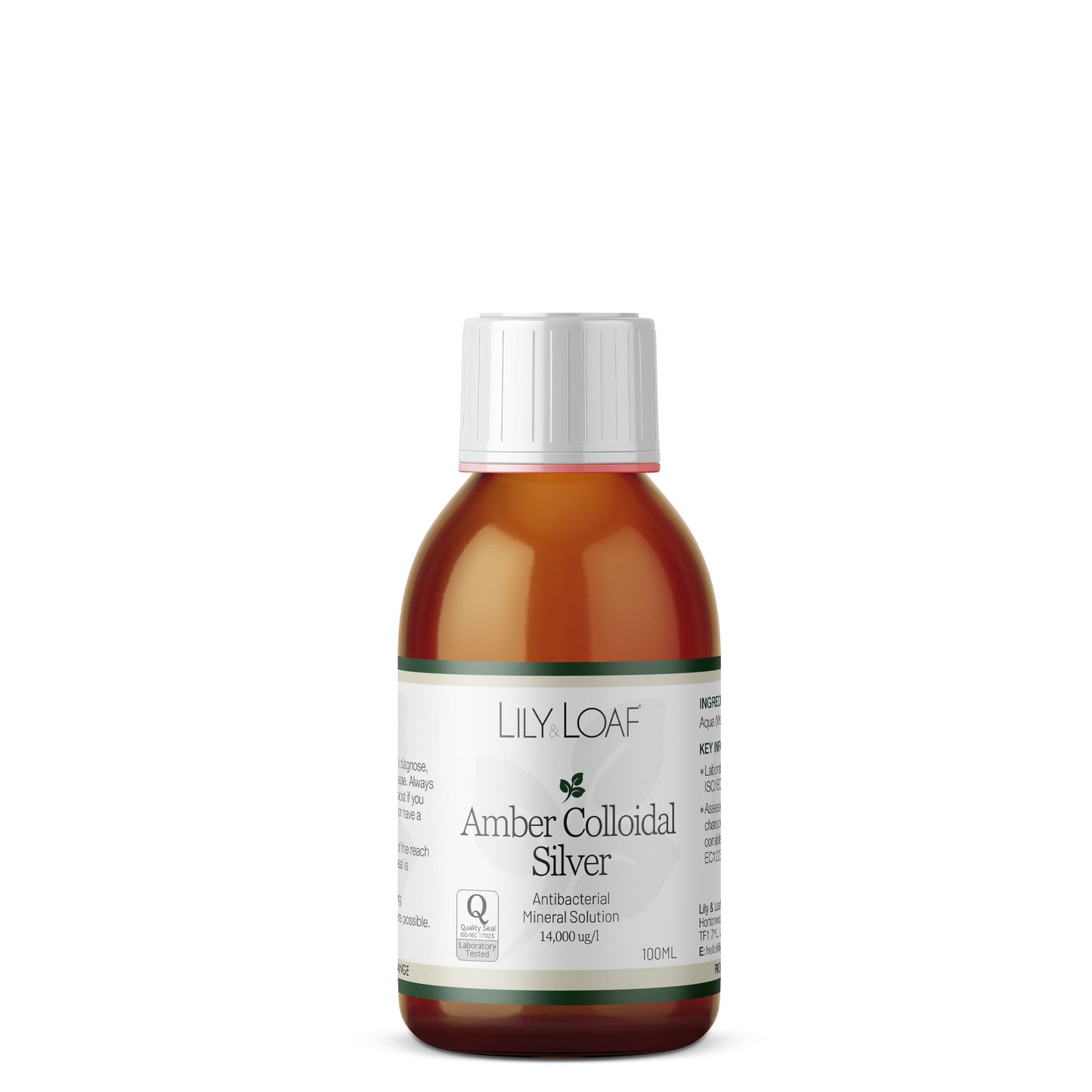 Lily & Loaf Amber Colloidal Silver 100ml - Front