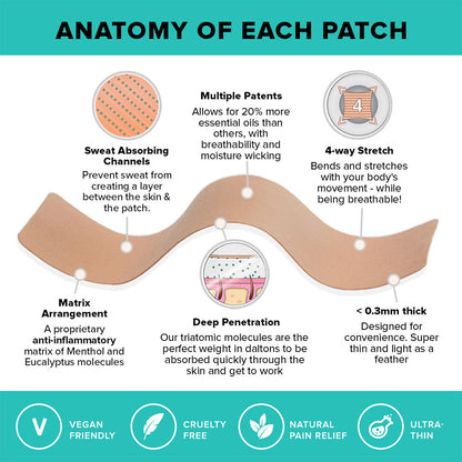 BeYou Muscle & Joint Patches Anatomy of each patch