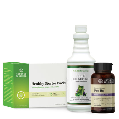 Lily & Loaf Healthy Starter Programme  with Chlorophyll Liquid, Pro B11, and a Healthy Starter Pack.