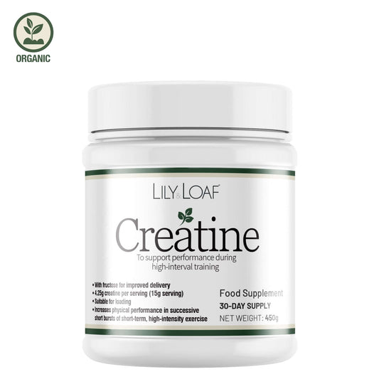 Lily & Loaf Creatine supplement container on a white background