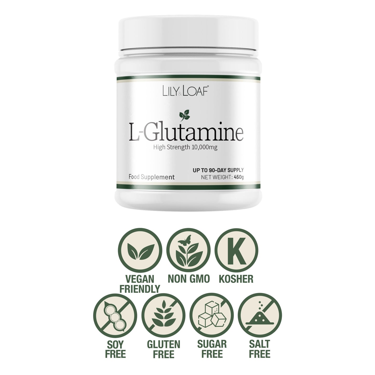 L-Glutamine 10,000mg (High Strength)