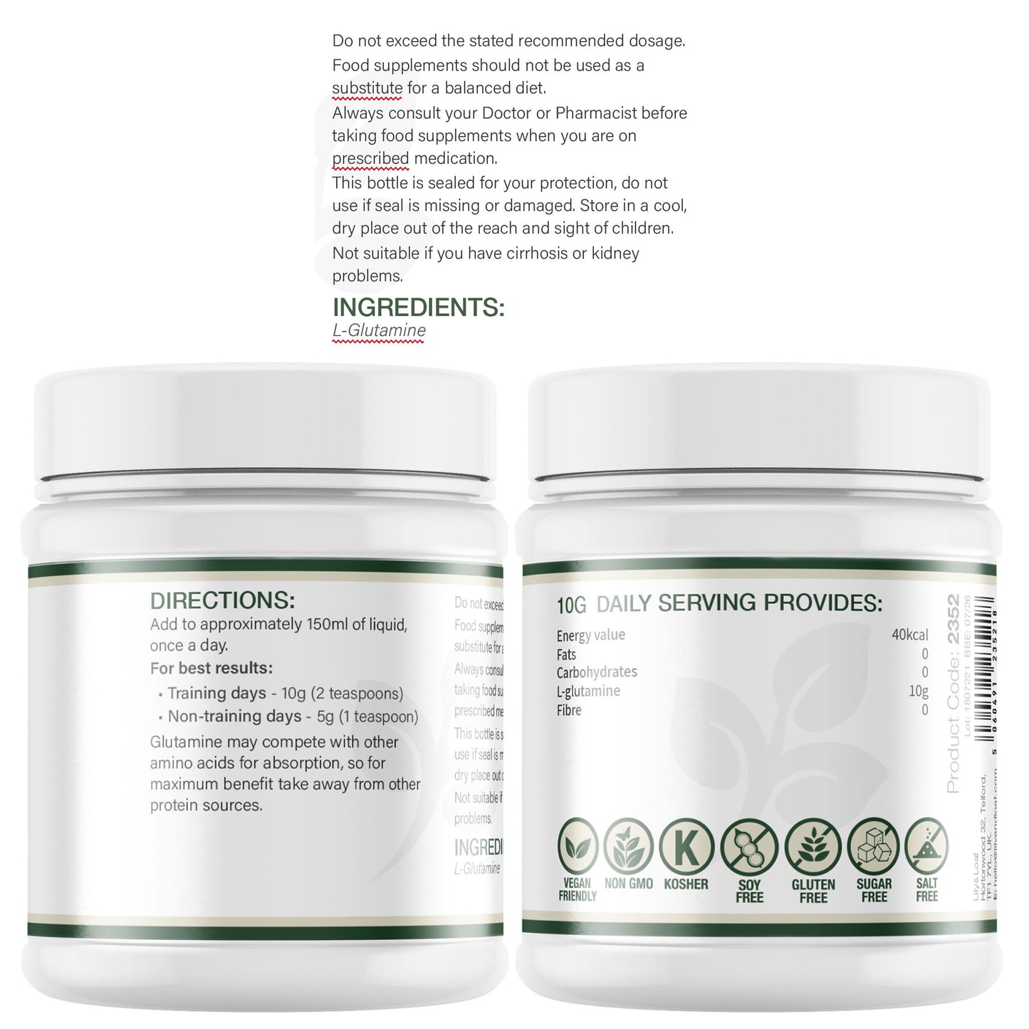 L-Glutamine 10,000mg (High Strength)
