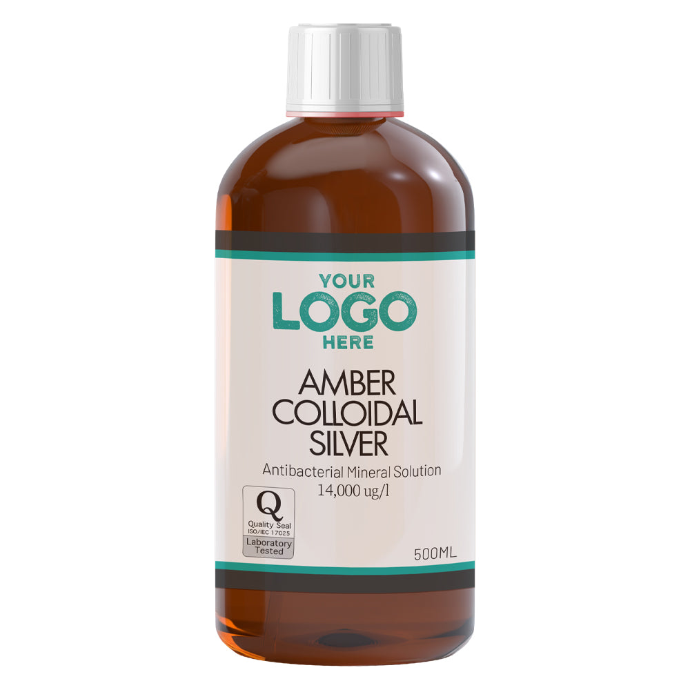 Private Label Amber Colloidal Silver 500ml - Front