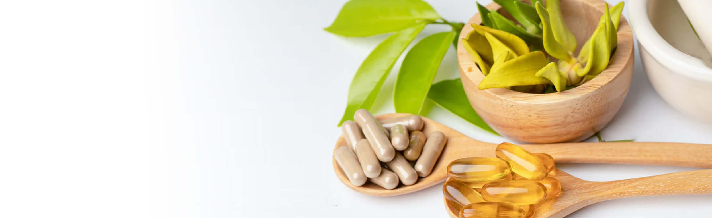 collection of supplements on white surface