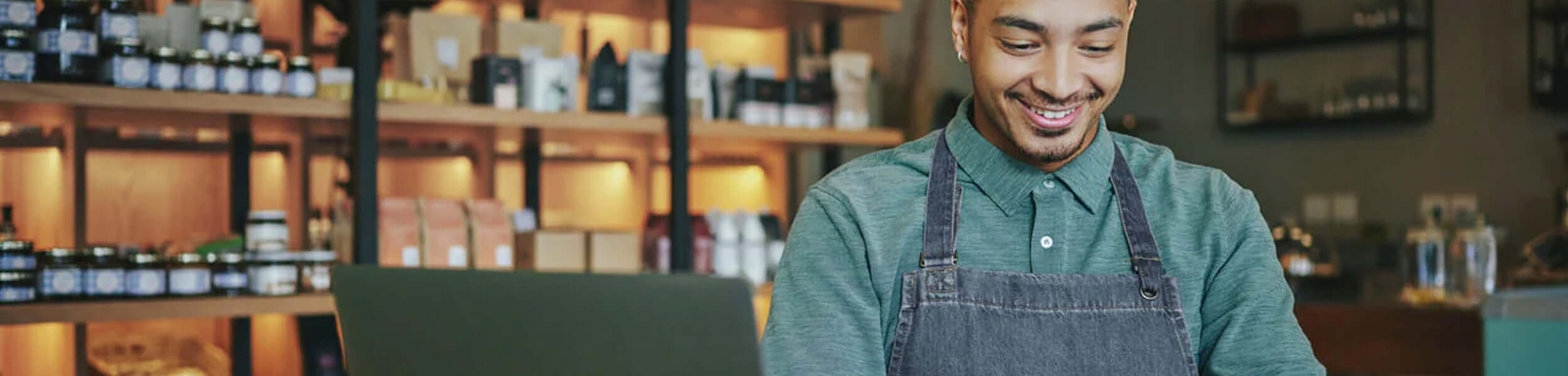 A small business owner in his shop