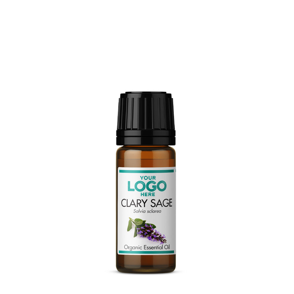 Private Label Clary Sage Organic Essential Oil - Front