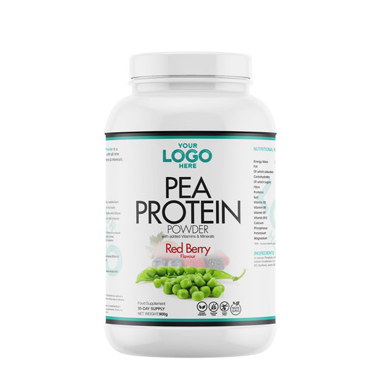 Private Label Red Berry Pea Protein Powder - Front