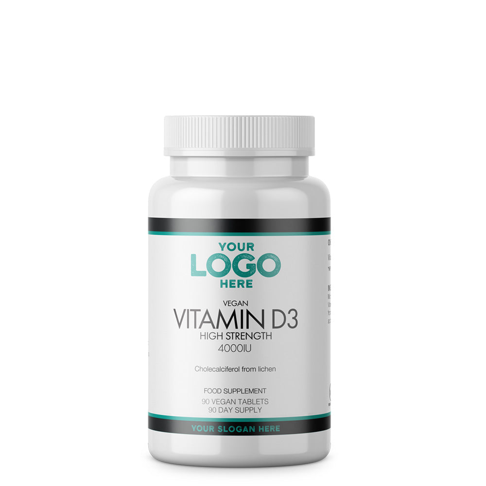 Private Label Vitamin D3 High Strength - Front