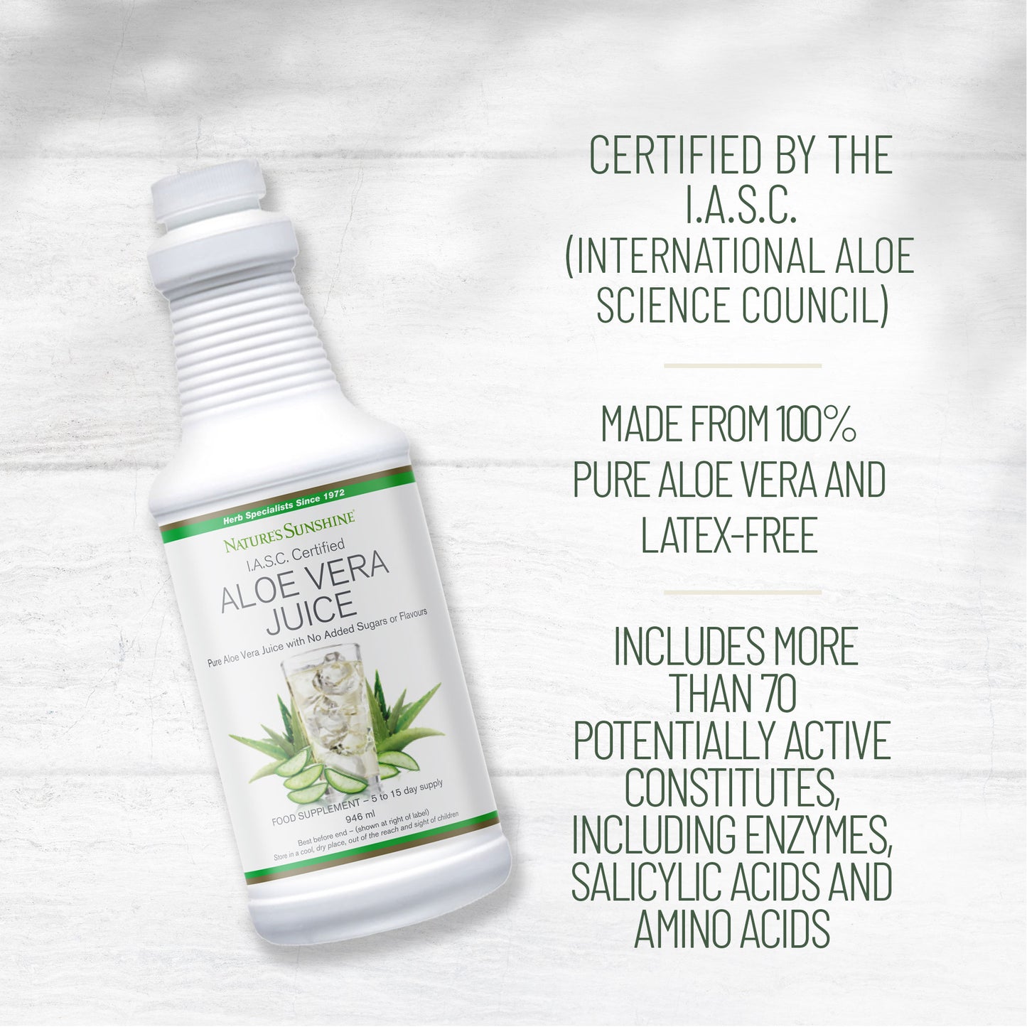 Nature’s Sunshine Aloe Vera Juice allergen information