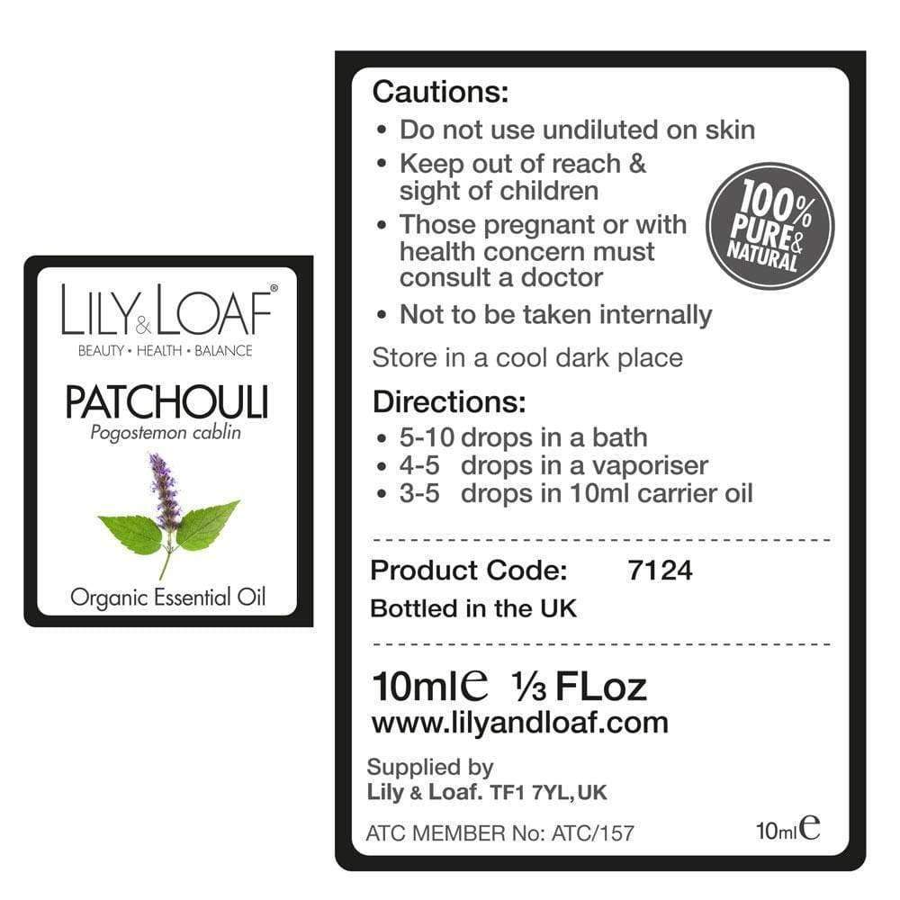 Lily & Loaf - Patchouli 10ml (Organic) - Essential Oil