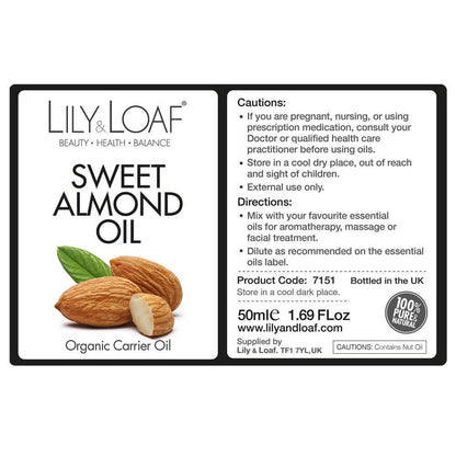 Lily and Loaf - Sweet Almond Organic Carrier Oil 50ml - Carrier Oil