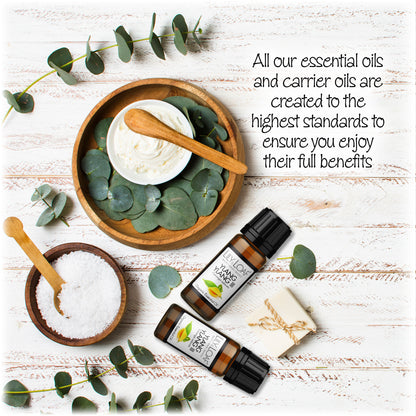 Ylang Ylang III essential oil surrounded by spa products